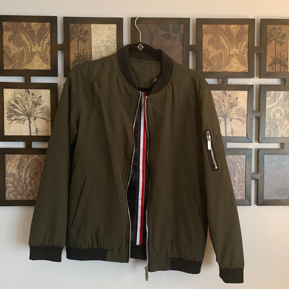 New!๐ฅ zip Slim Fit Lightweight Softshell Flight Bomber Jacket Coat - Picture 1 of 11